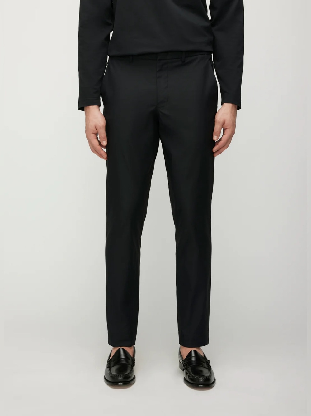 Kit and Ace Navigator Commute Slim Fit Pants in Black, Men’s size 28x32